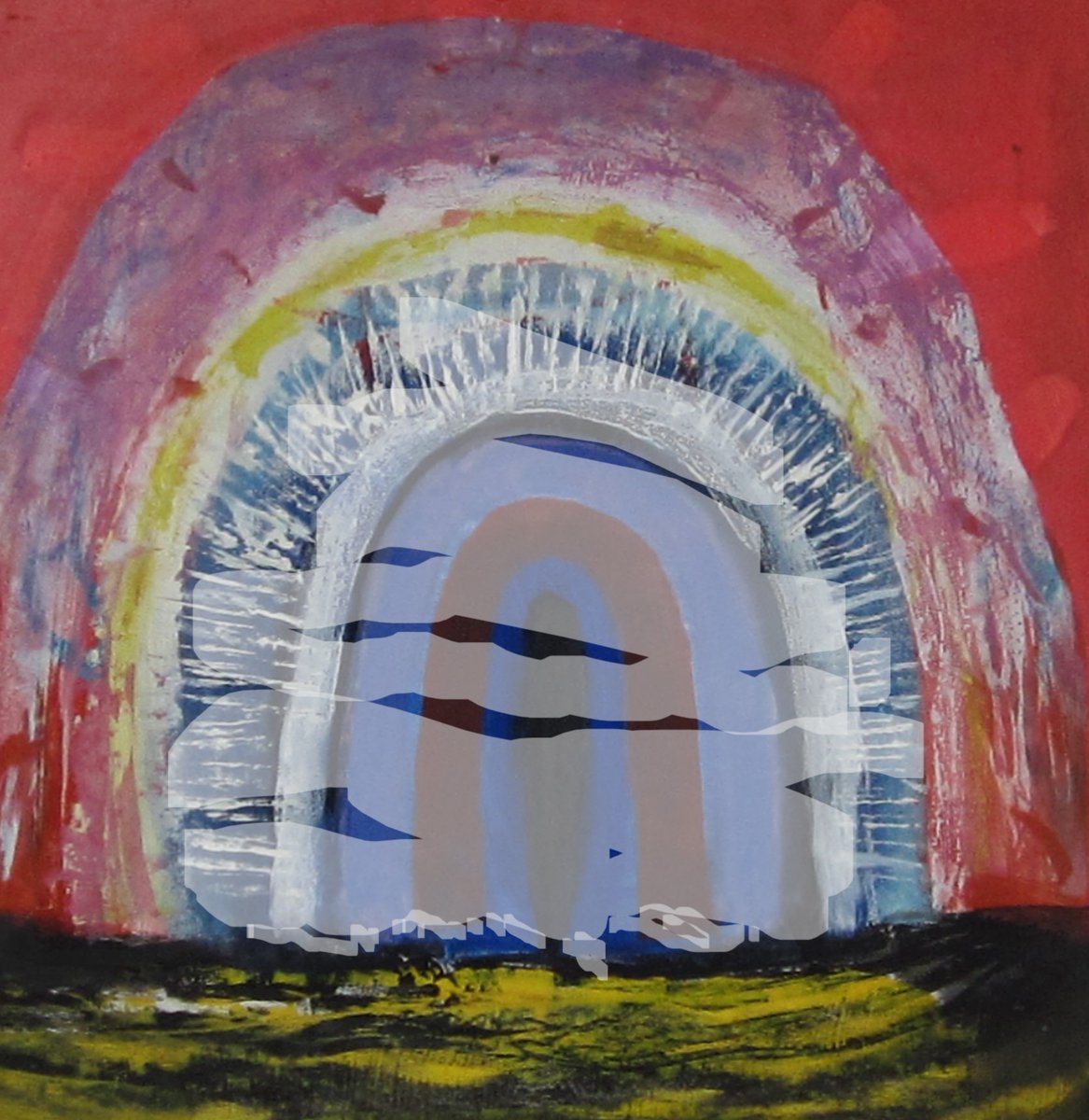 ever vigilant    acrylic on board with a digital contribution, 16"sq