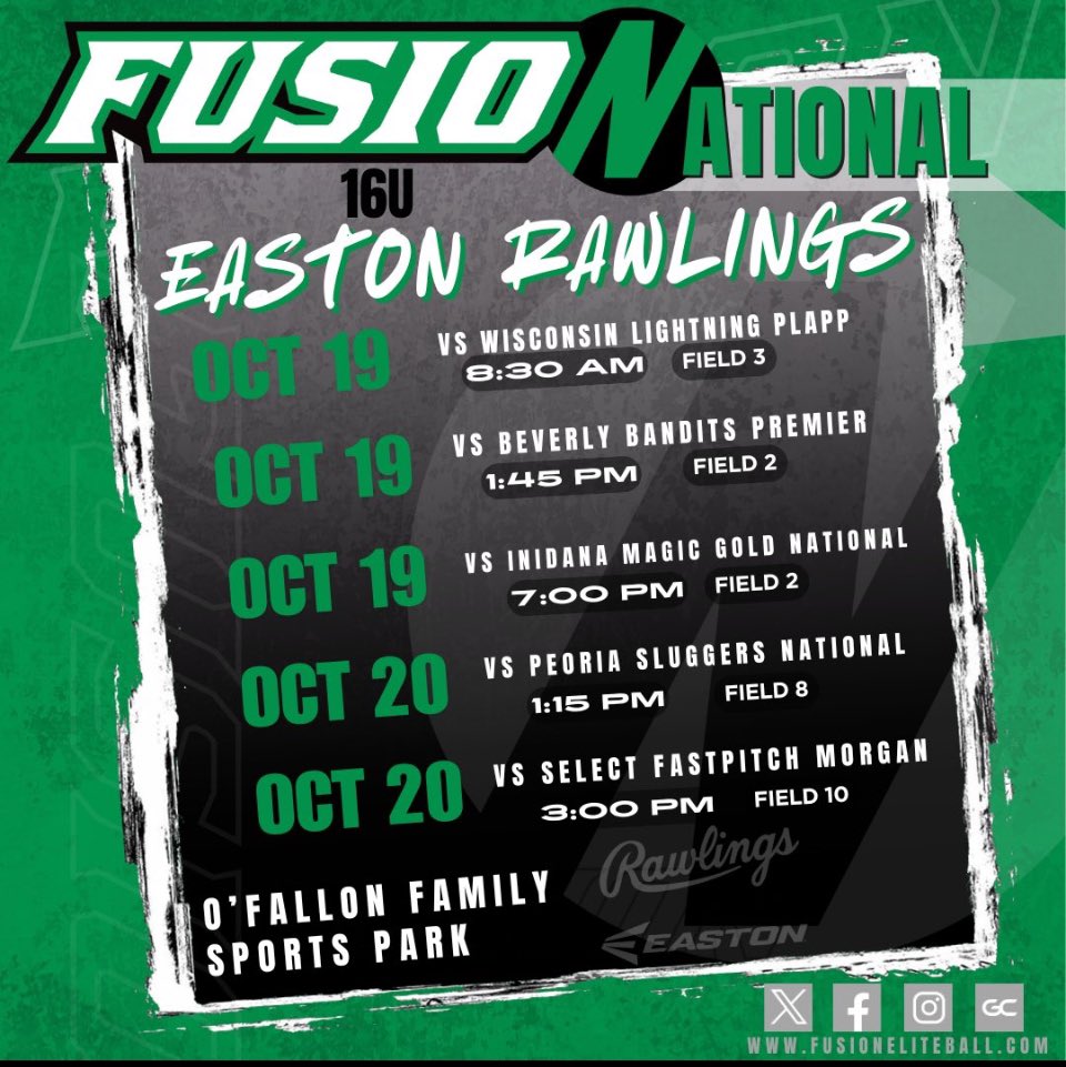 Kylee Huff (@kyleehuff2027) on Twitter photo Iâm so excited to be back on the field and start the fall season with my team! Come watch us play if youâre at the Easton Rawlings at the O Fallon Family Sports Park, Ill.
<a href="/USISOFTBALL/">USI SOFTBALL</a> <a href="/kunkle18/">Sue Kunkle</a> <a href="/MacKenziDorsam/">MacKenzi Dorsam</a> <a href="/Coachmun/">Mat Mundell</a> <a href="/WKUSoftball/">WKU Softball</a> <a href="/KaylaBixel/">Kayla Bixel</a> <a href="/AmyLTudor/">Amy Tudor</a> <a href="/Patriots_UC_SB/">UC Patriots SB</a> Iâm so excited to be back on the field and start the fall season with my team! Come watch us play if youâre at the Easton Rawlings at the O Fallon Family Sports Park, Ill.
<a href="/USISOFTBALL/">USI SOFTBALL</a> <a href="/kunkle18/">Sue Kunkle</a> <a href="/MacKenziDorsam/">MacKenzi Dorsam</a> <a href="/Coachmun/">Mat Mundell</a> <a href="/WKUSoftball/">WKU Softball</a> <a href="/KaylaBixel/">Kayla Bixel</a> <a href="/AmyLTudor/">Amy Tudor</a> <a href="/Patriots_UC_SB/">UC Patriots SB</a>