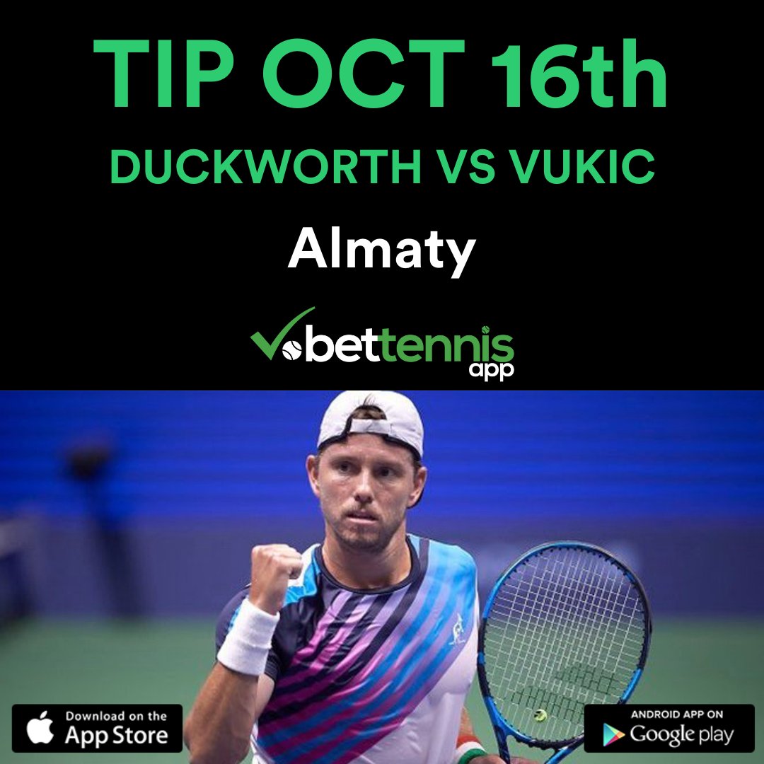 🎾 Almaty Alert: Duckworth vs Vukic 🎾
💥 Our pick: 🍀 Duckworth @ 2.54 @+154 🍀
💰 Wealth Wave! Surf Starts in Bio.
#Almaty #Duckworth #Vukic #ATP #ProTipster #Bettingalgorithm #Sports #TennisBetting #mindset