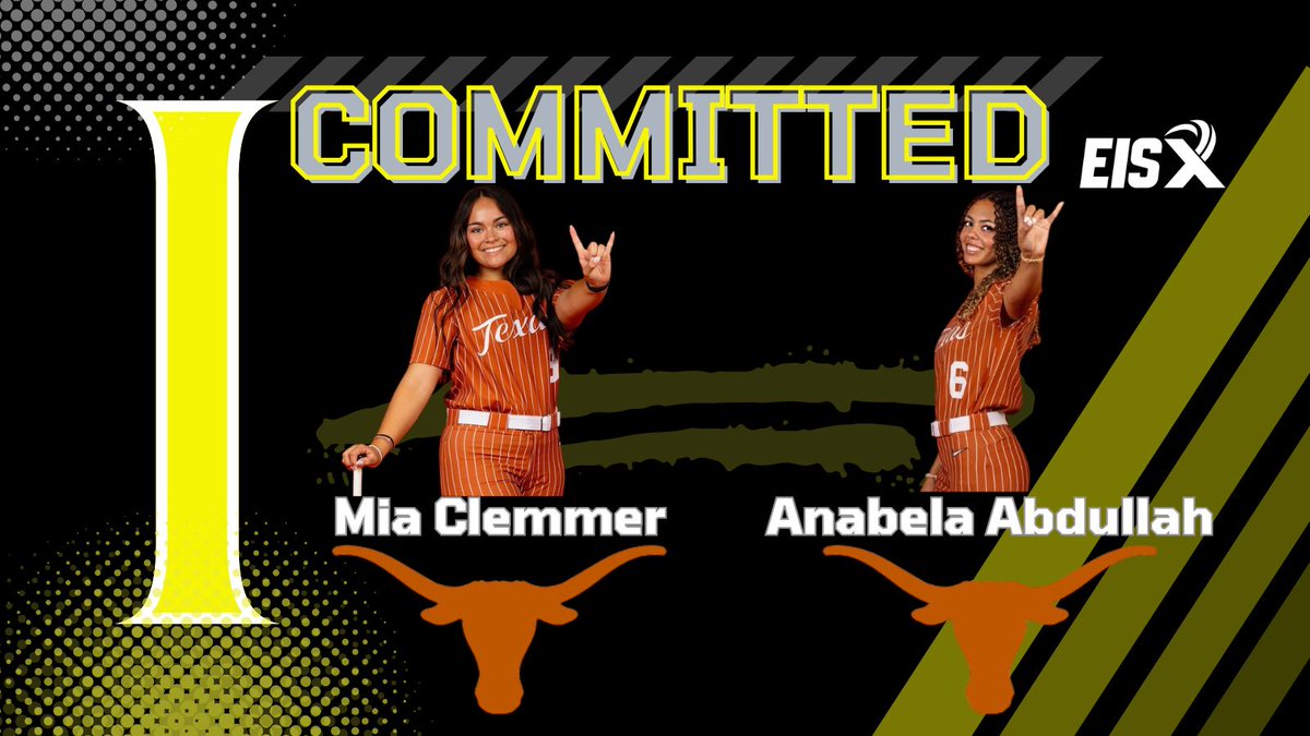 EXTRA INNING SOFTBALL (@extrainningsb) on Twitter photo Exciting news! 🎉 Mia Clemmer and Anabela Abdullah, Class of 2026 commits, are set to bring their talent, power, and leadership to the University of Texas! 🤘 Get ready for these future Longhorns to shine in the SEC! <a href="/MiaClemmer/">Mia Clemmer</a> <a href="/A2026Anabela/">AnabelaA2026</a>
🔗: loom.ly/bIXPmj4 Exciting news! 🎉 Mia Clemmer and Anabela Abdullah, Class of 2026 commits, are set to bring their talent, power, and leadership to the University of Texas! 🤘 Get ready for these future Longhorns to shine in the SEC! <a href="/MiaClemmer/">Mia Clemmer</a> <a href="/A2026Anabela/">AnabelaA2026</a>
🔗: loom.ly/bIXPmj4