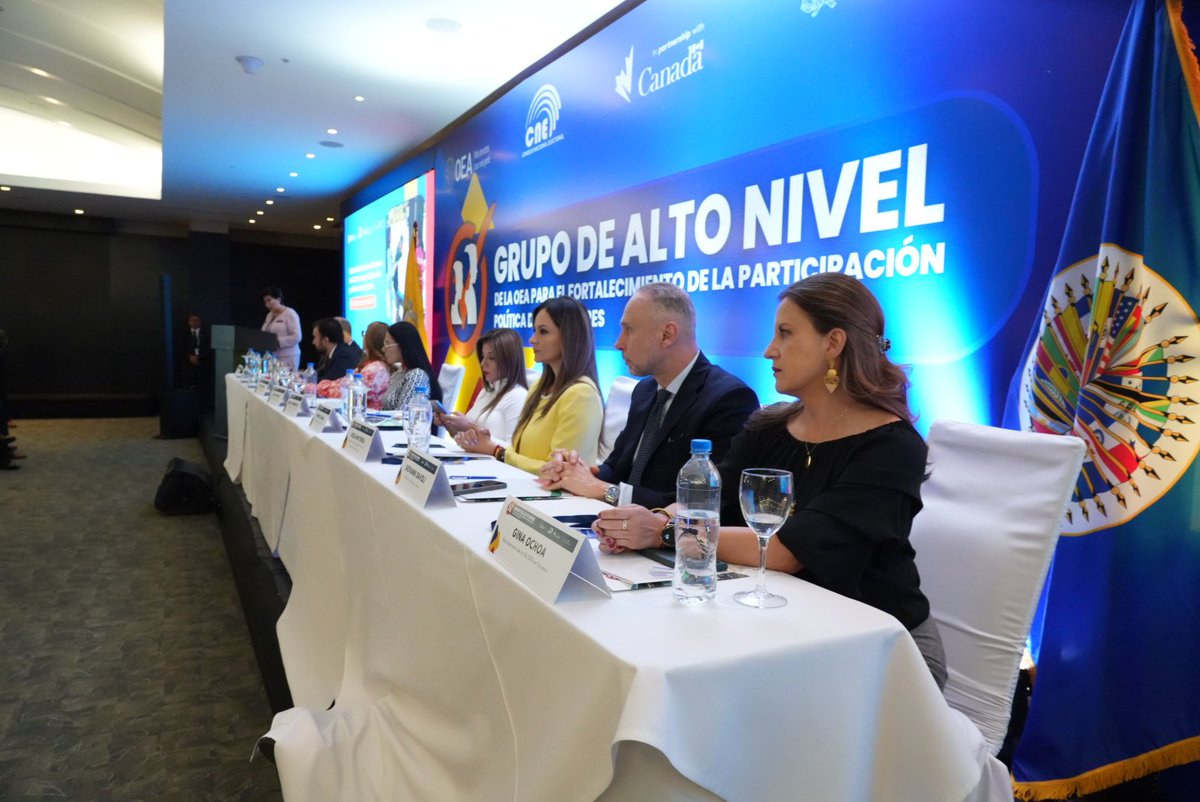 OEAenEcuador's tweet photo. Hoy acompañamos al DECO/OEA en la apertura del taller para implementar las recomendaciones de las Misiones de Observación Electoral sobre participación política de las mujeres, un valioso ejercicio que incluye la articulación de varias instituciones y organizaciones ecuatorianas https://t.co/vkw4VPSLlU