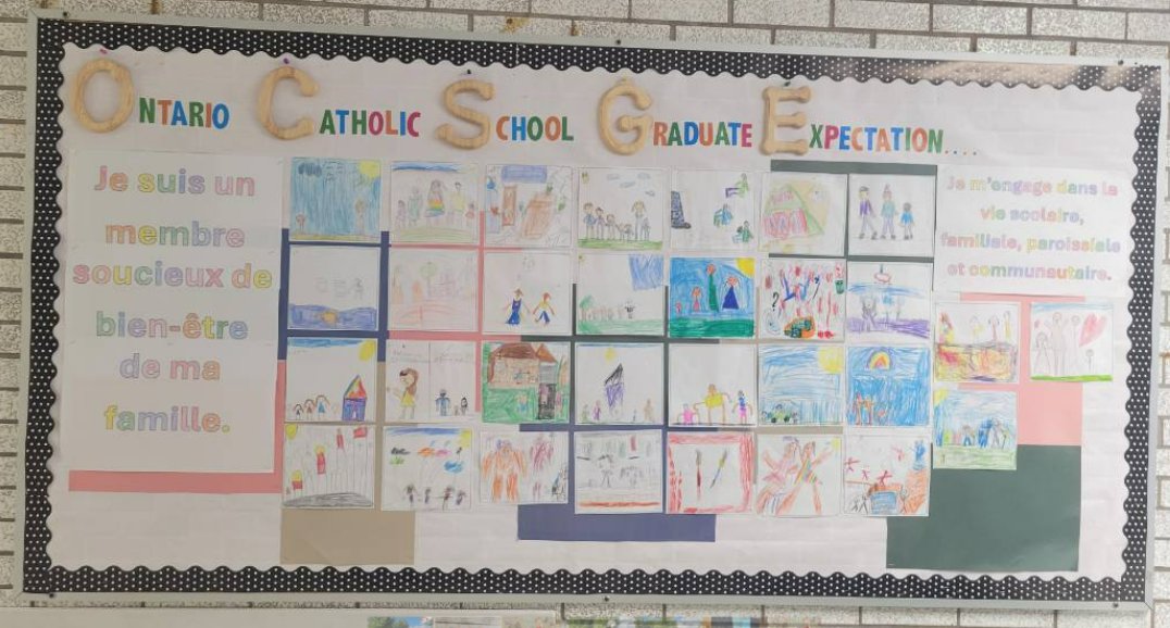 Starting off the year right! Our French Immersion Team highlight our theme, "A Caring Family Member" in French! Doing things in Defender style! #wcdsbawesome #wcdsbnewswire