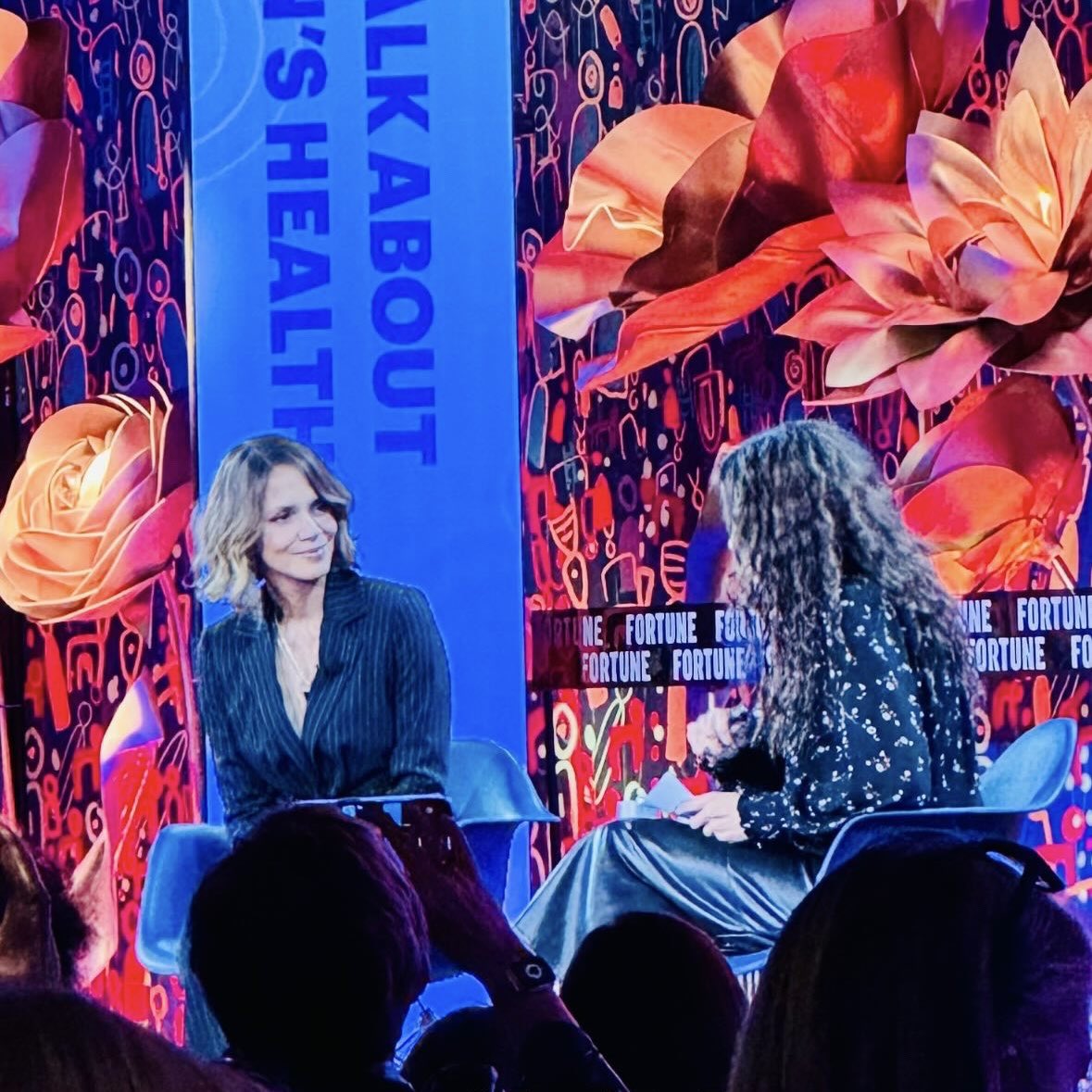 editorialiste's tweet photo. the one and only @halleberry at #mpwsummit talking about menopause (and that one time she turned @MikeTyson into an advocate for awareness) https://t.co/9yV1RiPQ7r