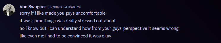 Hey, you and everyone else can call me whatever you'd like but the one thing I will say is that I have never and will never be a pdf. Speaking of tho... <a href="/KILLnishimura/">NISHIMURA</a> remember when you admitted to the whole vc that you started dating your current gf when they were a minor?