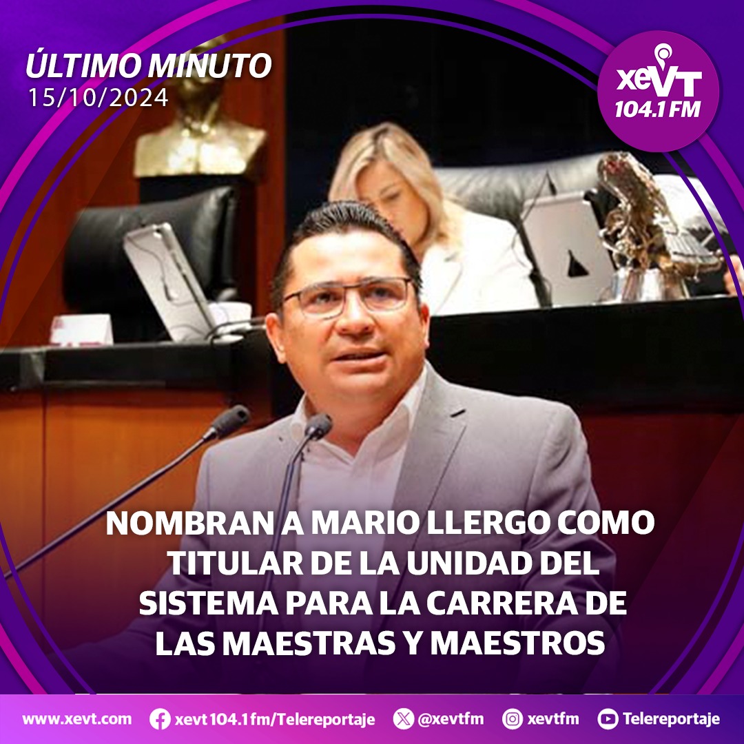 xevtfm's tweet photo. #ÚltimoMinuto 🔴 El titular de la @SEP_mx, @mario_delgado, designó al tabasqueño @mariollergo como Titular de la Unidad del Sistema para la Carrera de las Maestras y Maestros https://t.co/0oaHTT36tb