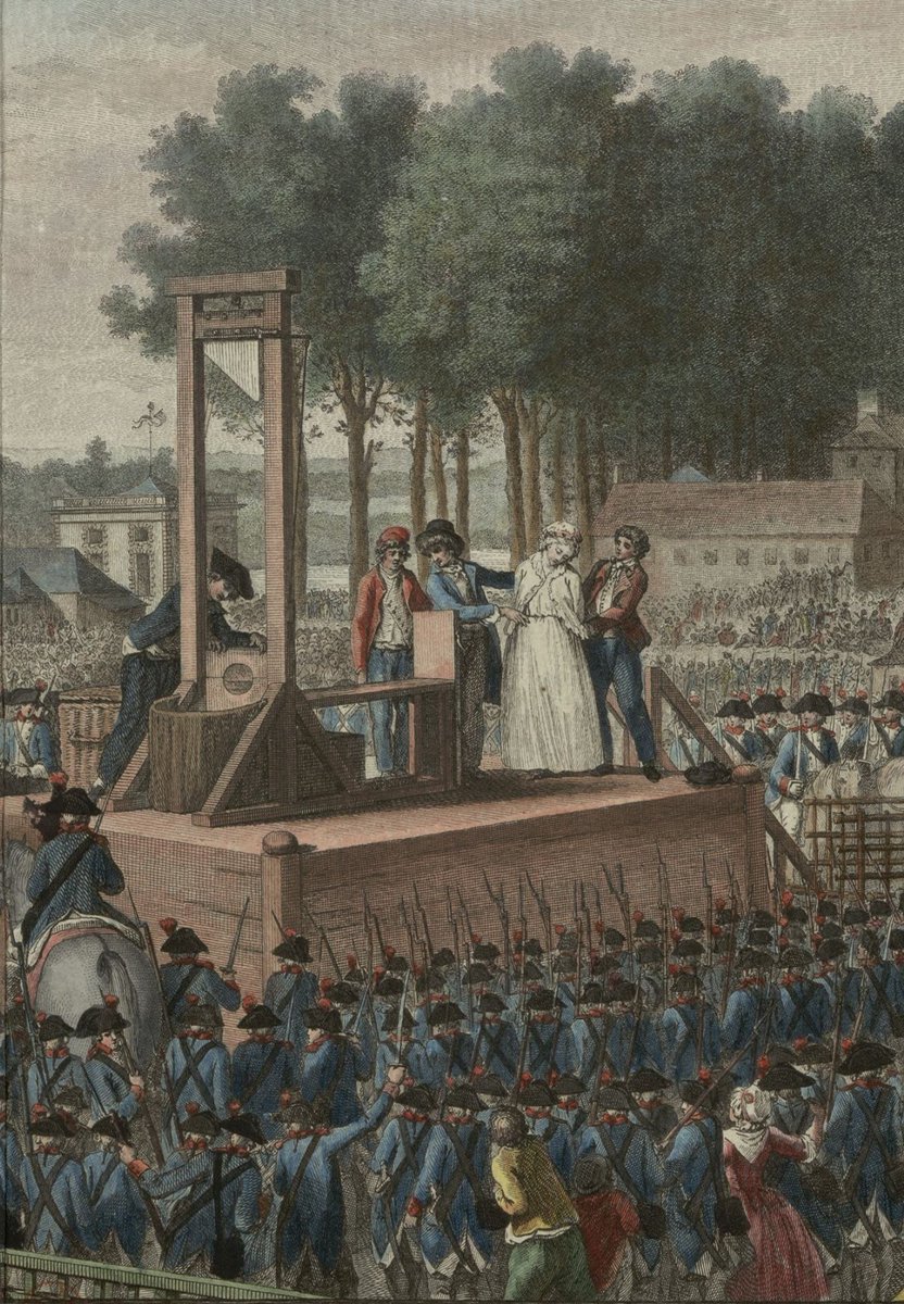 invitinghistory's tweet photo. Marie Antoinette, the former queen of France, was executed in Paris on October 16th, 1793. According to a revolutionary journal, her last words were, after stepping on the executioner's foot: "Pardon me, monsieur. I did not do it on purpose." https://t.co/FPghjt813R