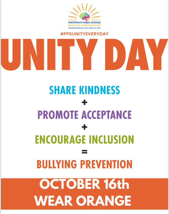 Unity Day! <a href="/JJones_PPS/">Jac’Quail Jones, MA, M.Ed, QMHP</a> <a href="/PortsVASchools/">Portsmouth Schools</a> <a href="/JolleyLa/">LaKesia Jolley-Foster</a> <a href="/WESBluejays/">Westhaven ES</a> <a href="/CradockES/">Cradock E. S.</a> <a href="/WaterviewElem/">Waterview Elementary</a>