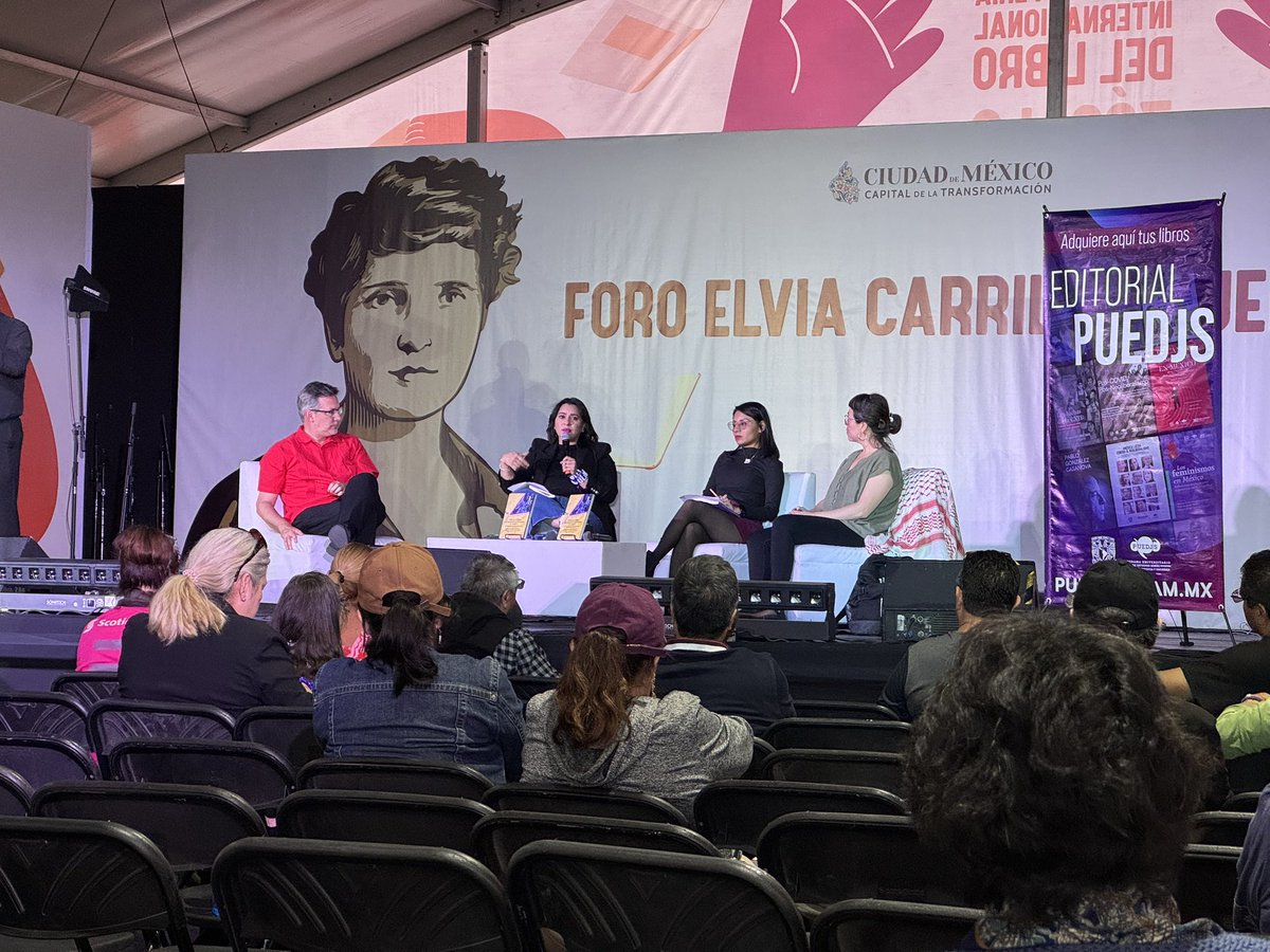 taylorjesus's tweet photo. Presentación del libro <<Culturas políticas del movimiento feminista en México>>. Martha Erika Pérez, María de los Ángeles Palma, Olimpia Coral y @JohnMAckerman
#FILZocalo24 #FeriaDelLibro https://t.co/rKfP1PL8mX
