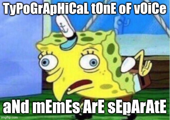 Just finished reading Because Internet by <a href="/GretchenAMcC/">Gretchen McCulloch now at @gretchenmcc.bsky.social</a> and I would like to submit this meme for consideration
