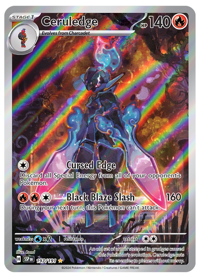 Ceruledge illustration rare ignites Pokmon TCG: #SurgingSparks,  November 08, 2024.
