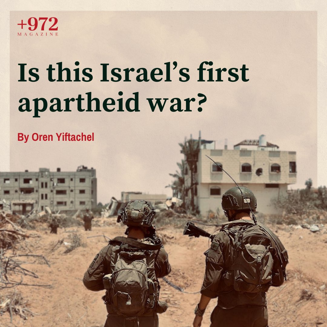 Israel has violently dominated, expelled, and occupied Palestinians for over 75 years. But this history of oppression pales in comparison to the destruction wrought on Gazans over the past year — what many experts have termed a genocide.

972mag.com/apartheid-war-…

<a href="/mekomit/">שיחה מקומית</a>
