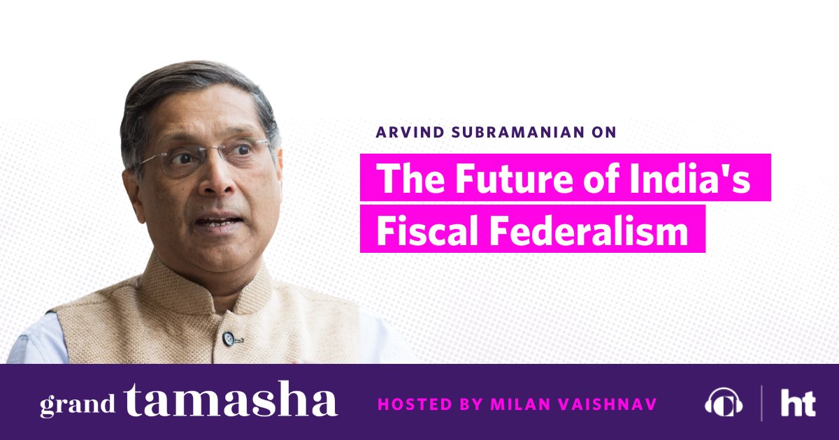 Milan Vaishnav (@milanv) on Twitter photo New #GrandTamasha: former chief economic advisor to the Government of India <a href="/arvindsubraman/">Arvind Subramanian</a> of <a href="/PIIE/">Peterson Institute</a> joins me to discuss the future of India's fiscal federalism. We talk 7 years of GST, the next Finance Commission, and tensions in center-state relations grand-tamasha.simplecast.com/episodes/the-f… New #GrandTamasha: former chief economic advisor to the Government of India <a href="/arvindsubraman/">Arvind Subramanian</a> of <a href="/PIIE/">Peterson Institute</a> joins me to discuss the future of India's fiscal federalism. We talk 7 years of GST, the next Finance Commission, and tensions in center-state relations grand-tamasha.simplecast.com/episodes/the-f…