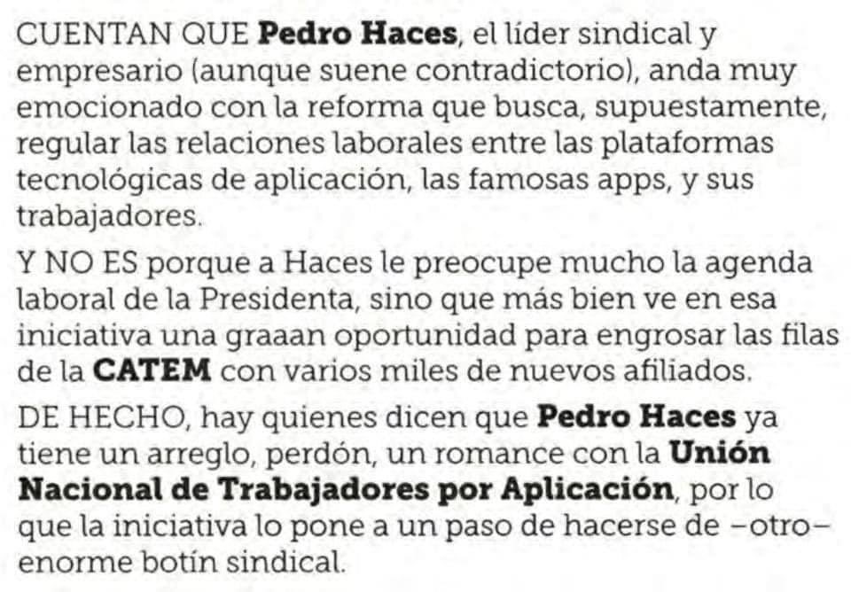 📢 Aclaración a <a href="/Reforma/">REFORMA</a> : La UNTA desmiente la información de la columna Templo Mayor de F. Bartolomé en el Reforma. No tenemos vínculo con CATEM ni Pedro Haces. Esto es parte de una campaña sucia impulsada por plataformas digitales para desacreditar la lucha de los trabajadores