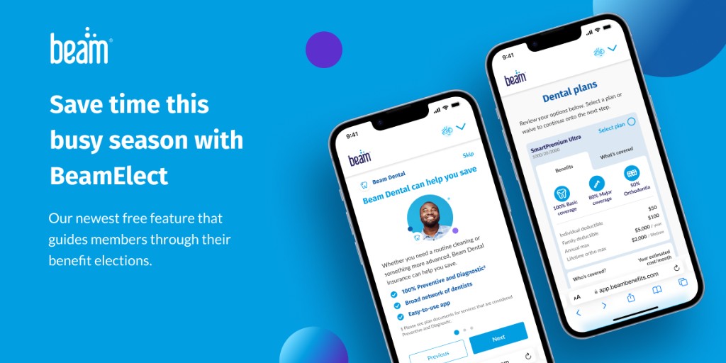 Is benefit enrollment season leaving your brokerage strapped for time? With BeamElect, members receive self-guided learning and access to benefit election choices in one, seamless platform.

See how BeamElect works: bit.ly/3ynCiYL