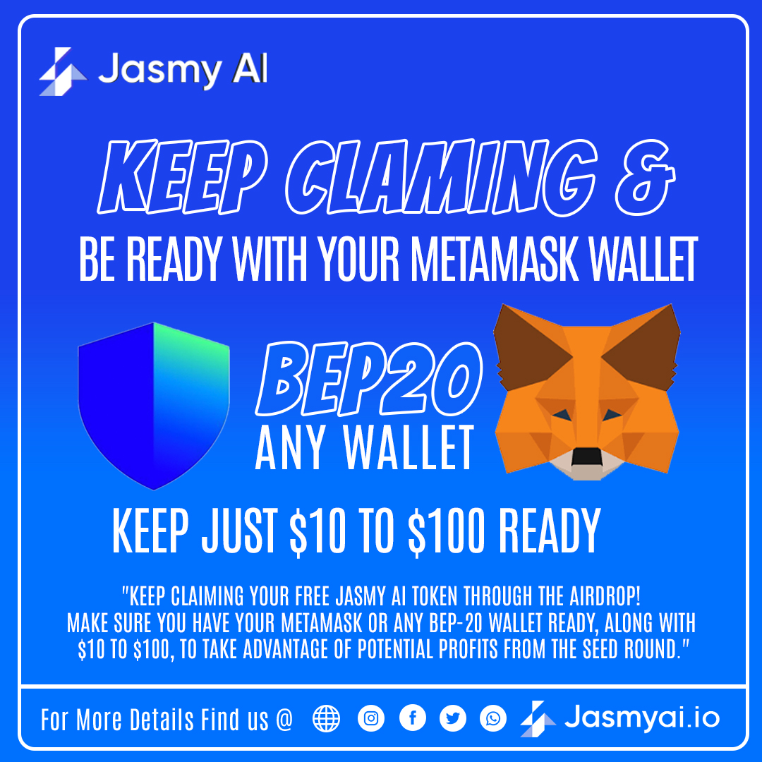 cockroachsparty's tweet photo. "Keep claiming your free Jasmy AI token through the airdrop! Make sure you have your MetaMask or any BEP-20 wallet ready, along with $10 to $100, to take advantage of potential profits from the seed round. https://t.co/spHLheEtSb https://t.co/3sSRfkxS9E https://t.co/dZsTu8Ojw1 https://t.co/CT9nGmXrWb