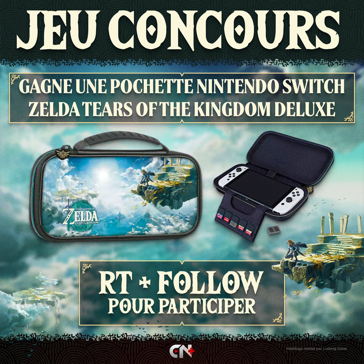 CNPlayOfficial's tweet image. 🔥#Concours #Giveaway #nintendoswich Pour vous remercier d'avance de votre soutien, nous vous donnons la possibilité avec @NaconFR &amp;amp; 7C Com de gagner une Pochette #Zelda Tears of the Kingdom Deluxe !
Pour remporter le lot, LISEZ BIEN : 

1. Suivez @CNPlayOfficial
2. Likez et RT…