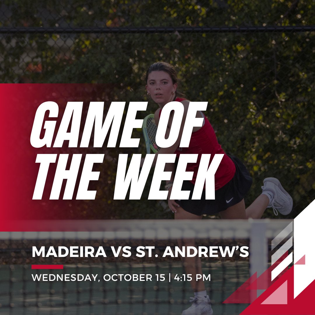 #GameoftheWeek 🎾Varsity Girls Tennis takes on Madeira in an ISL division match TOMORROW! 
#GoLIONS🦁

🗓️Wednesday, October 16  
⌚4:15 PM
📍Hoover MS Tennis Courts