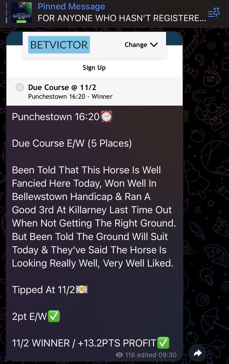 PatrickTipping1's tweet photo. PATRICK TIPPING VIP🔥

2/2 TODAY🏠✅

11/2 MAX BET LANDS🇮🇪✅ 
9/2 VIP WINNER LANDS✅
64/1 DOUBLE🥇

WE ARE CERTAINLY IN TOP FORM THIS MONTH HUGE MONEY RETURNED FOR OUR MEMBERS💰

BIG THINGS PLANNED IN OUR GROUP JOIN US NOW👇

https://t.co/b4AXdfx5Bw 

#HorseRacingTips #FreeTips https://t.co/jRPnERXJdm