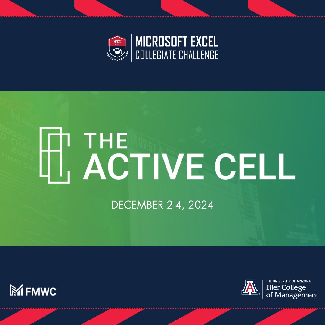 mecc_college's tweet image. 🎉 MECC Qualification Rounds are done! The top students are headed to the Las Vegas Finals and the Active Cell Training Camp.
🔗 More info at theactivecell.com. See you in Vegas! 🥳
#MECC #ActiveCell #ExcelCommunity #LasVegas #Networking #ExcelTraining