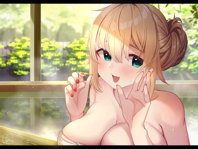 湯けむり秘密温泉旅行 #はあとArt 