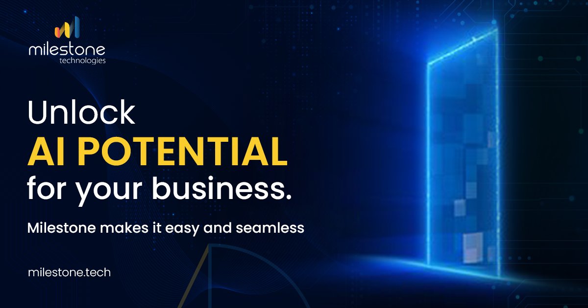 As you gear up for 2025, it's time to simplify your GenAI adoption journey with a trusted partner like Milestone Technologies. Learn more here: bit.ly/3YokVBh

Milestone makes your GenAI journey seamless, secure, and profitable.

#GenAI #Milestone