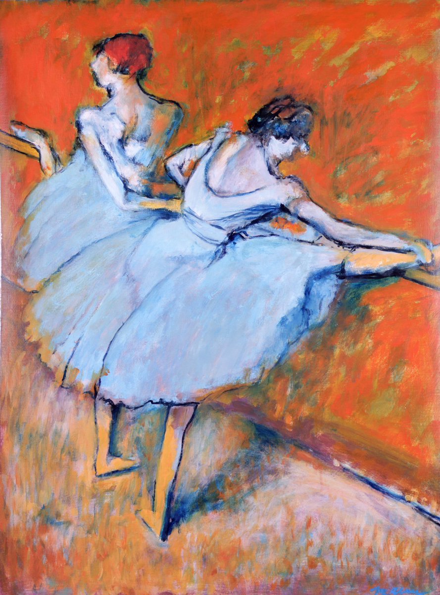 joearenaart's tweet photo. Copying the #masters: copy of Edgar Degas “Dancers at the barre”
Acrylic on canvas, 47*35 (2023)
#art #degas #mastercopies #acrylicpainting #acrylic https://t.co/b49e7Weel1