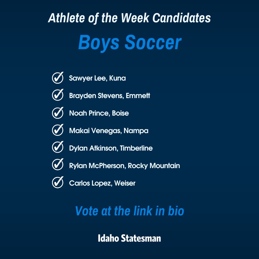 ByRachelRoberts's tweet photo. Share and vote for your favorite until noon Thursday. #idpreps 
Volleyball: https://t.co/y3nJJIsrwd
Football: https://t.co/VCHxZoOHMZ
Soccer: https://t.co/WuWg0Z9wHc https://t.co/uGfkkf4zVJ