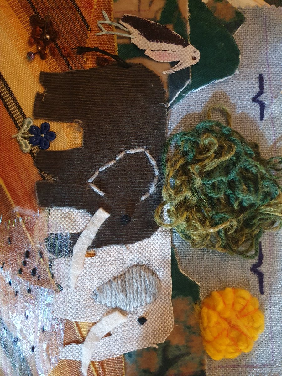 hannahfluck's tweet photo. Many yrs ago, as a child, someone introduced me to the #EmbroiderersGuild. It showed me how creative you can be with scraps of fabric &amp; thread &amp; changed how I thought. I'm really enjoying sharing what I learned with my 10 yr old, the age I was when I first discovered embroidery. https://t.co/91tXJ0PDRY