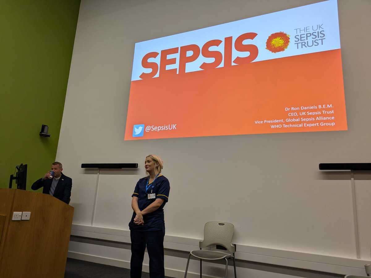 North Bristol NHS Trust welcomed Dr Ron Daniels to the trust today to present a talk on sepsis. Such an emotive and insightful talk, such brilliant, supportive work that the charity does. <a href="/SepsisUK/">Dr. Ron Daniels BEM</a> 
<a href="/NmskNbt/">NMSK at North Bristol Trust</a> <a href="/NorthBristolNHS/">North Bristol NHS Trust</a> <a href="/NBTmedicineCPF/">Ellie Adam</a> <a href="/LoisBirdNBT/">Lois Bird</a> <a href="/ZoeHillNBT/">Zoë Hill</a> #onenbt