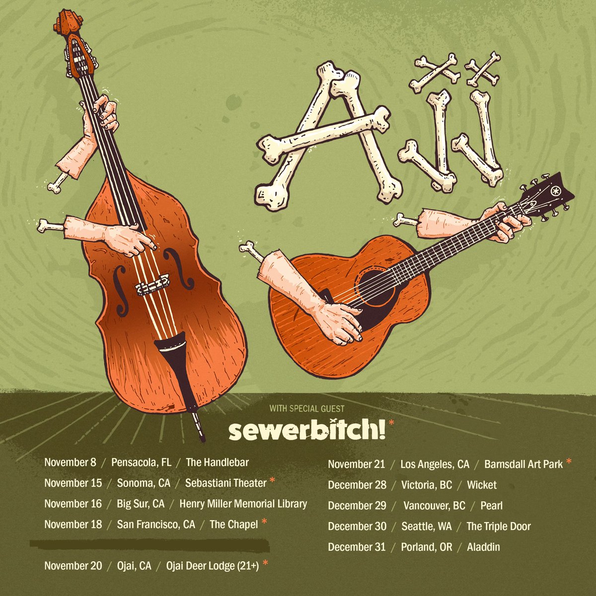 duo shows coming up in a few weeks! tickets and more info at ajjtheband.com/shows