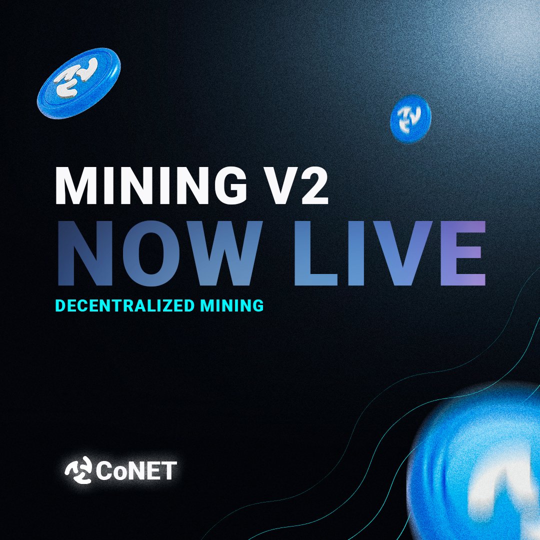 CoNET_Network's tweet image. 🚀 Exciting News: Mining V2 is Here! 🌐🎉

We’re thrilled to announce the launch of Mining V2 as part of our Community Incentives Program on our testnet, bringing even more decentralization and rewards to our network! 💻💎

Mining Now
Currently, our main CoNET node validates…