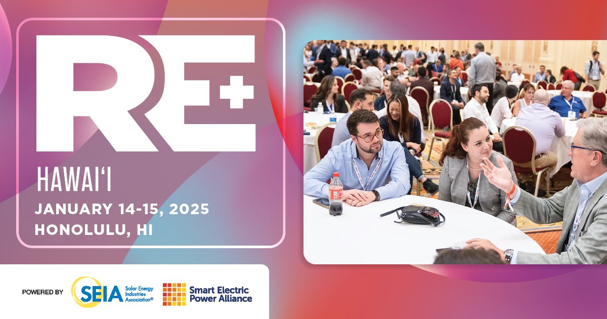 REPlusEvents's tweet photo. We're heading back to the Aloha State this January for RE+ Hawai'i! After our inaugural event earlier this year, we are so excited to be back to help continue the clean energy push within the state.
Registration is now open! https://t.co/oSvga8i20h
#REPlusHI #CleanEnergy https://t.co/vMpESSNmZB