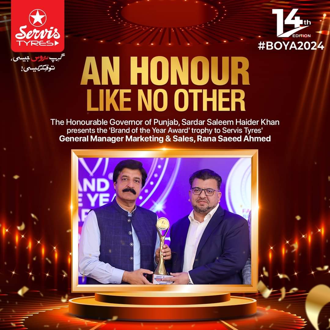 Servis Tyres received
'Brand of the year award'
#Automark #servistyres
