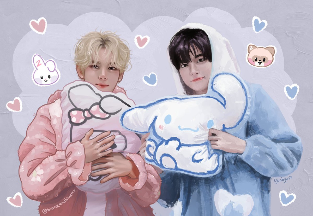 blackandbluemv's tweet photo. luckyz collab redraw :)
yujin drawn by me &amp; hao by @tyunbyun !

#한유진 #장하오 #zb1fanart https://t.co/4iDOibzR4L