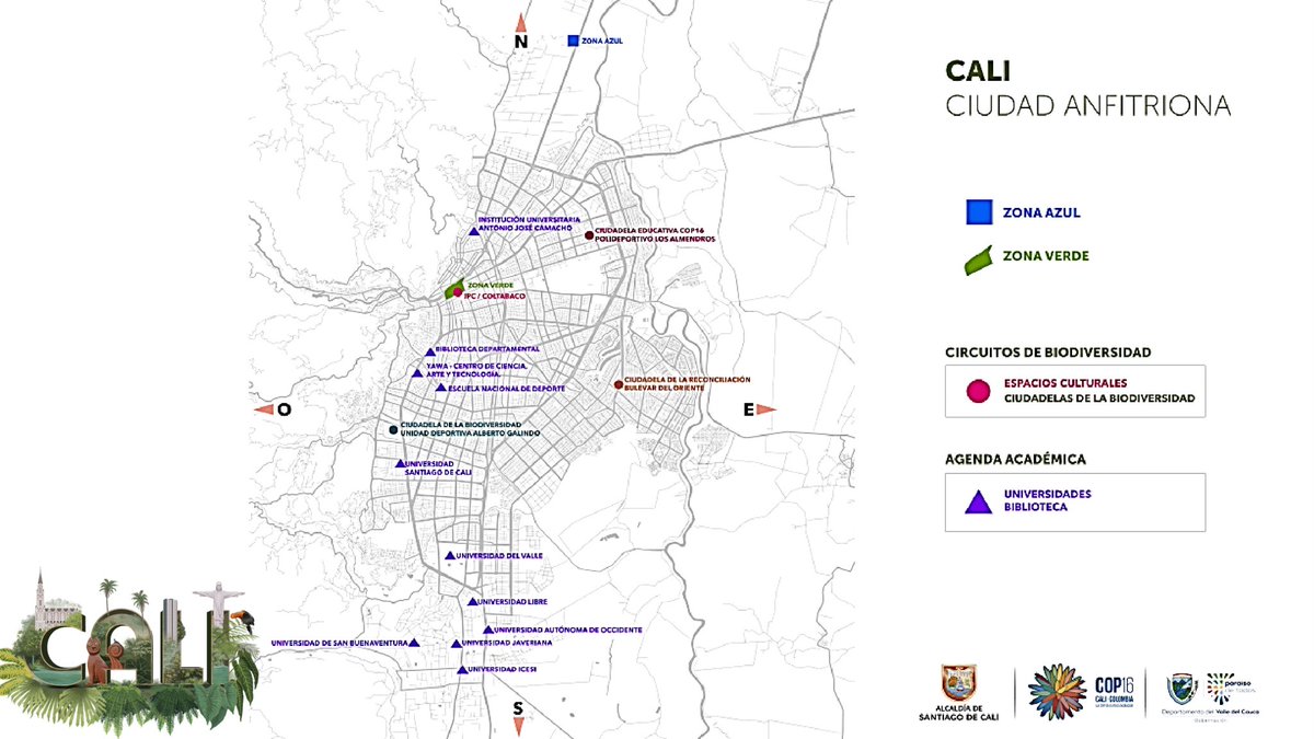 JacOlimpico's tweet photo. Entramos en modo #cop16cali . Sabes que es la Cop? Cuantas metas globales tiene? . La cop16 tendrá una zona azul, una zona verde, 3 circuitos de la biodiversidad y una agenda académica en toda nuestra ciudad. Estaremos informando toda la programación. (1/2)… https://t.co/FxcaNWAcFV