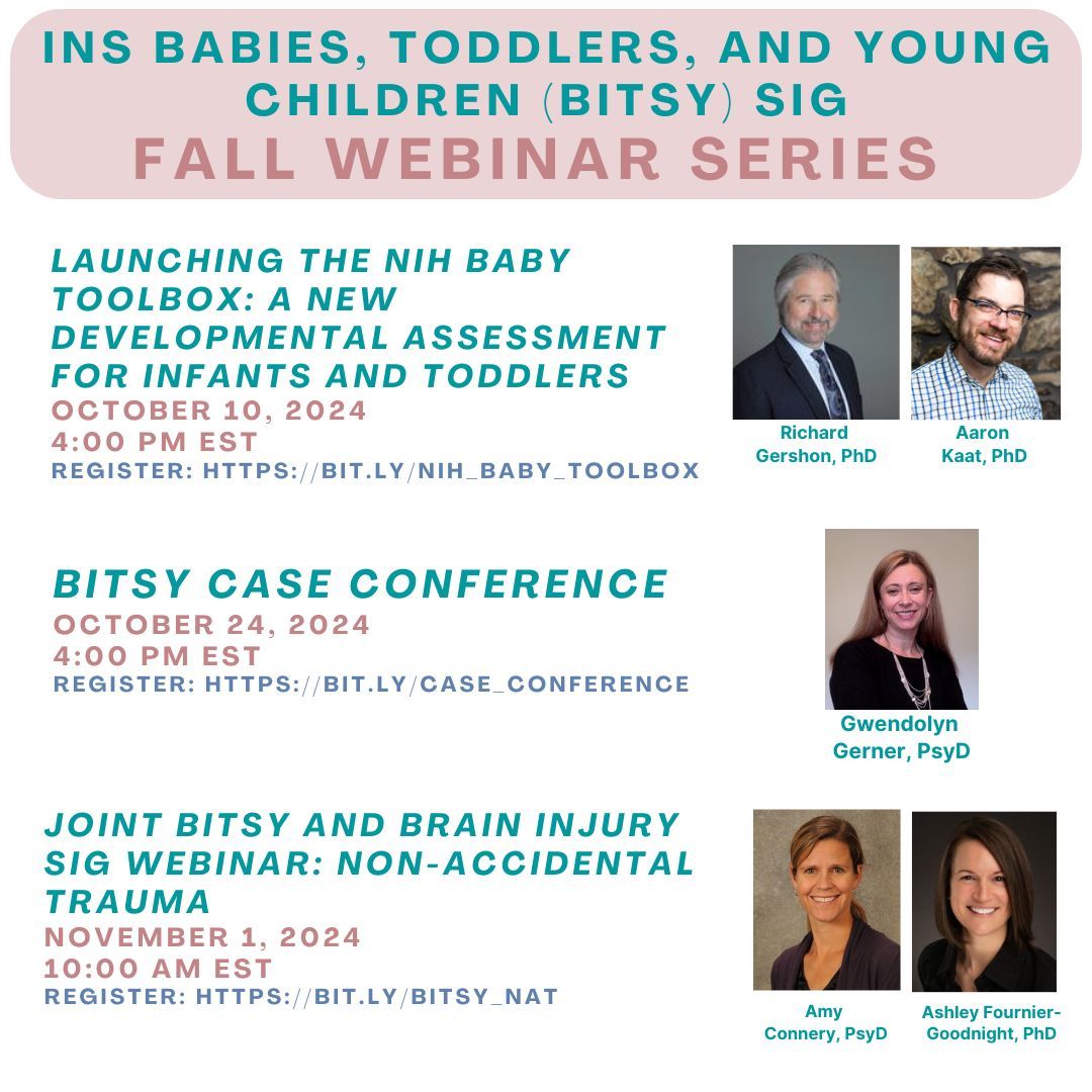 The fall BITSY SIG webinar series continues with a BITSY Case Conference on October 24th at 4pm EST! Don't miss Gwendolyn Gerner, Psy.D.'s presentation! Register today at buff.ly/4h3EINV