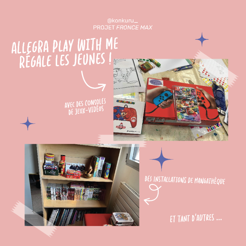 Chaque semaine, l'association se rend dans les hôpitaux pour régaler les jeunes. Installation de mangathèques, de consoles de jeux vidéos et moments qualitatifs avec des intervenants... Les membres de l'association se plient en 4 pour leur faire vivre des moments d'évasion.