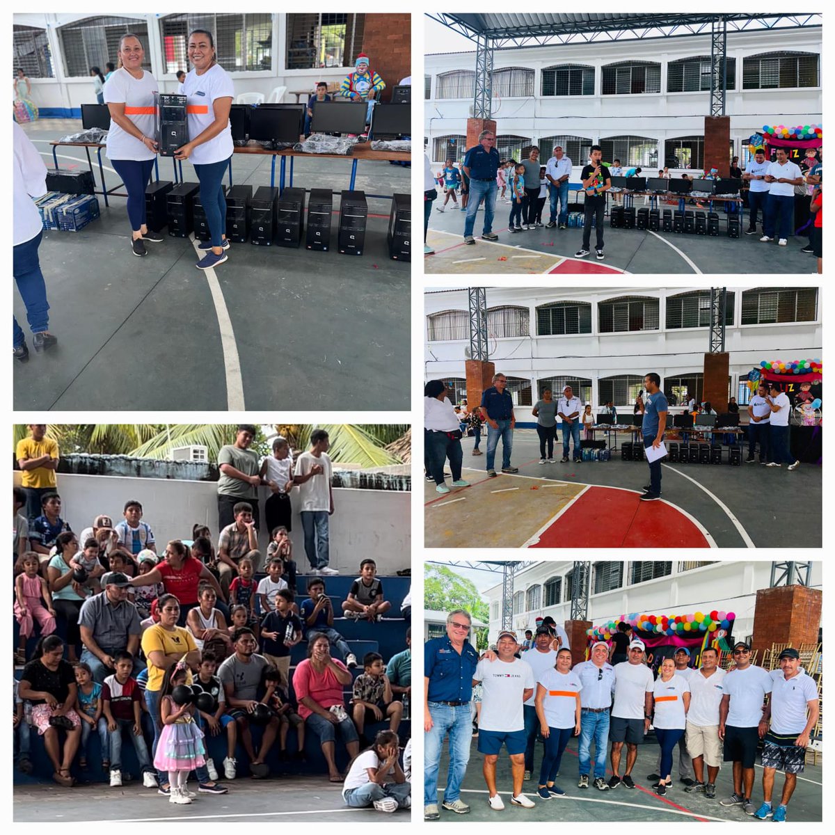 El equipo Acuamaya comprometidos con nuestras comunidades y la educación, donación de computadoras y equipo para los niños de la Escuela Rural Mixta Aldea La Candelaria 🎉🇬🇹🦐 #educaciongt #guatebestshrimp