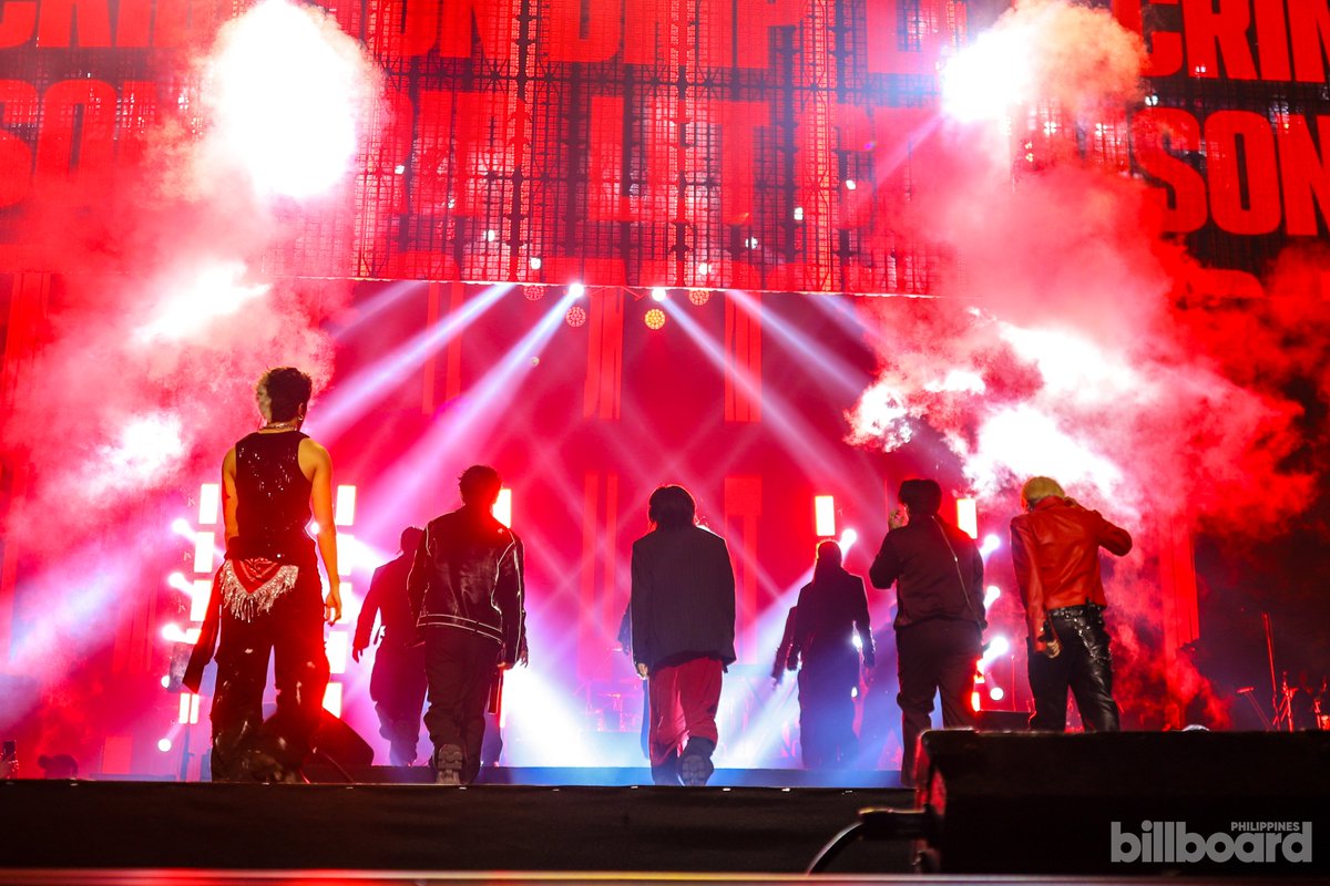 BBPHOfficial's tweet photo. Closing off the show with a bang are the Kings of P-pop, #SB19, as they set the stage on fire with a remix of "Mana" and "CRIMZONE." The group exclusively prepared this arrangement for the Billboard Philippines: Mainstage. 

#BillboardPHMainstage 
#BillboardPH 
#BillboardPhilippines