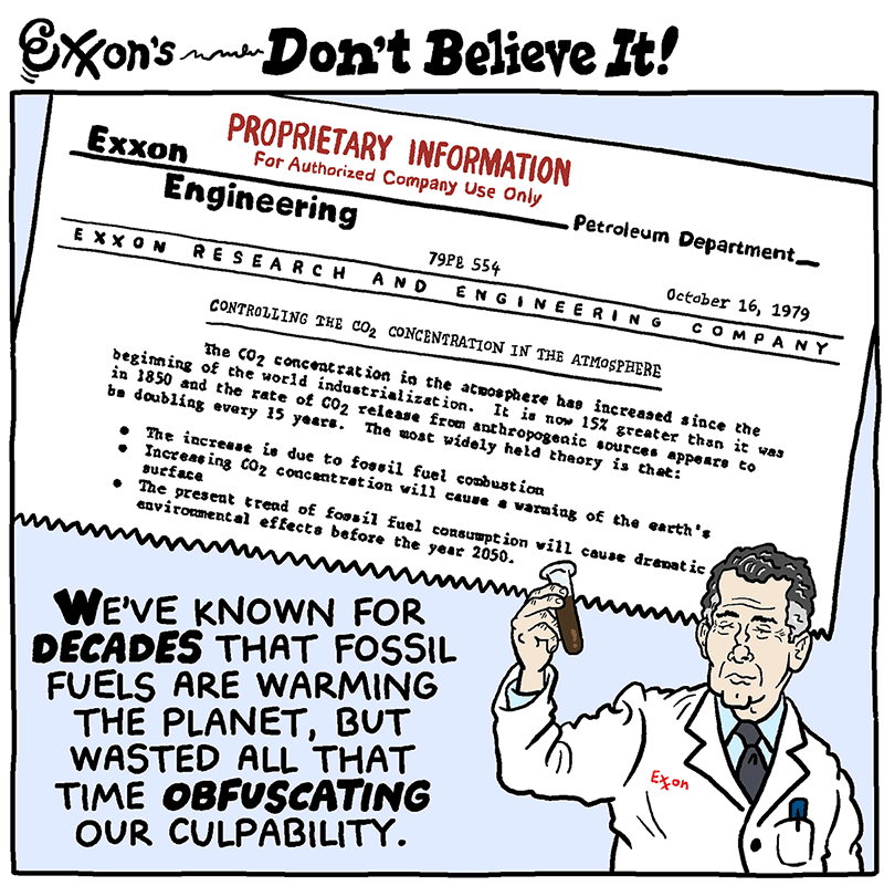 45 years ago today, on Oct. 16 1979, an internal Exxon memo is sent. About carbon dioxide build-up in the atmosphere and the consequences that it would have.

They knew. Exxon knew.

#climate 

allouryesterdays.info/2024/10/15/oct…