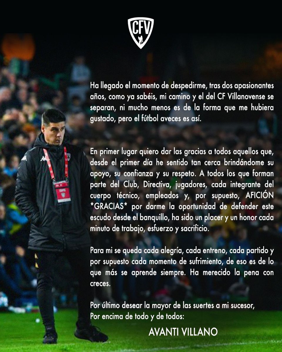 GRACIAS POR TODO <a href="/cfvillanovense/">C.F. Villanovense</a>