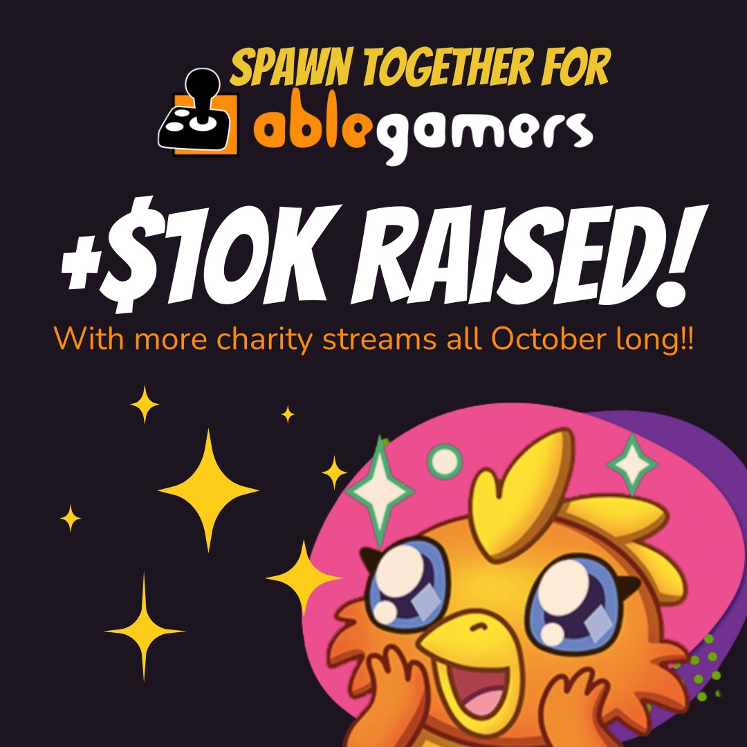 Thanks to a dedicated group of streamers and their communities, Spawn Together 2024 has raised over $10k so far! 🧡 

Join on <a href="/tiltify/">Tiltify</a> to fundraise or make a donation to support accessible play for all: tiltify.com/ablegamers-cha…