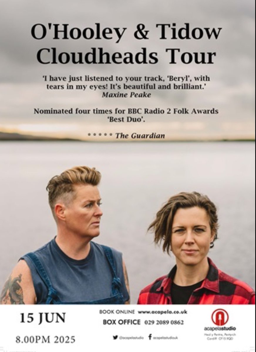 O'Hooley & Tidow (@ohooleyandtidow) on Twitter photo You asked us for a Welsh gig and we listened... CARDIFF June 15th 2025 at <a href="/acapelastudio/">Acapela Studio</a> Tickets on sale NOW acapela.co.uk/events/ohooley… You asked us for a Welsh gig and we listened... CARDIFF June 15th 2025 at <a href="/acapelastudio/">Acapela Studio</a> Tickets on sale NOW acapela.co.uk/events/ohooley…