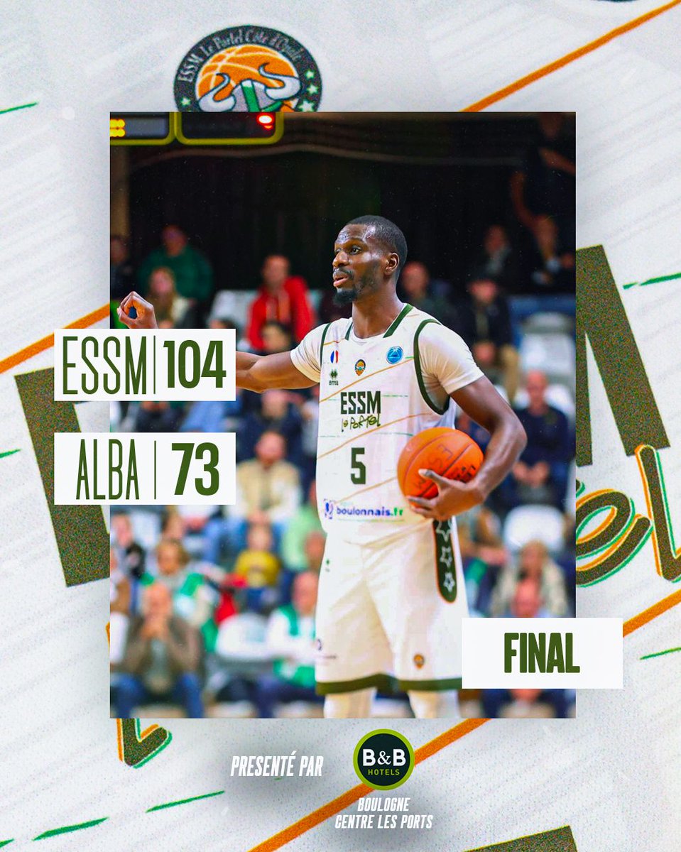ESSMbasket's tweet photo. ✅ 𝐅𝐢𝐧 𝐝𝐮 𝐦𝐚𝐭𝐜𝐡 🇪🇺

Une démonstration collective pour la première européenne au #Chaudron avec un +31 et 27 passes décisives 🤩

#MVP : Ivan Février 🦊 18-4-2

Prochain rendez-vous dès vendredi au #Chaudron, avec l'Opalico‼️ https://t.co/MonB9ibBWO