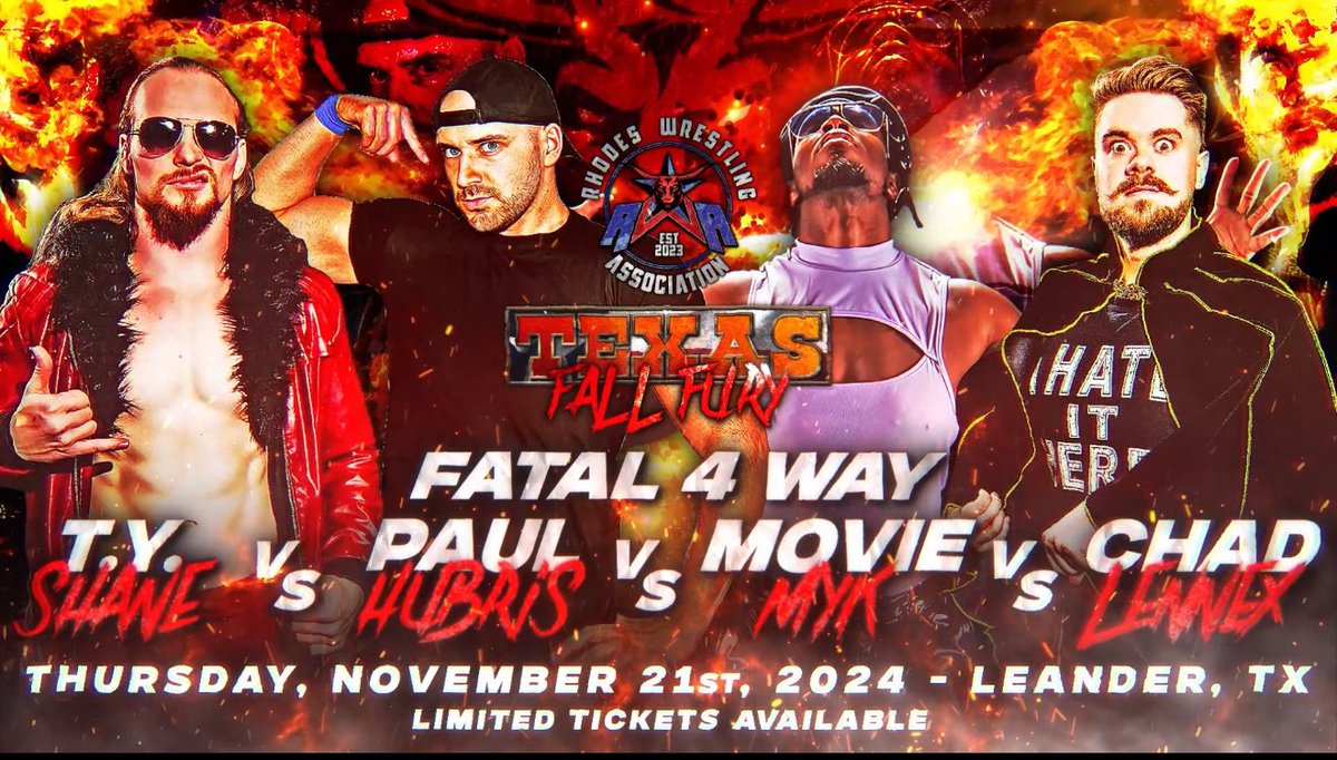 Dustin Rhodes (@dustinrhodes) on Twitter photo We are getting so close to the debut of <a href="/RhodesWrestling/">Rhodes Wrestling Association</a>'s First show ever! November 21st in Leander Texas!!
Here is a look at what's in store.
Not many tix left!! Get them NOW!!
eventbrite.com/e/rhodes-wrest… We are getting so close to the debut of <a href="/RhodesWrestling/">Rhodes Wrestling Association</a>'s First show ever! November 21st in Leander Texas!!
Here is a look at what's in store.
Not many tix left!! Get them NOW!!
eventbrite.com/e/rhodes-wrest…