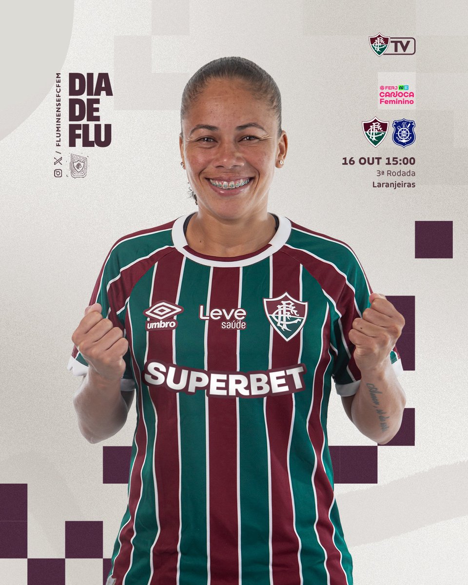 FluminenseFCFem's tweet photo. É #DIADEFLU NO CARIOCA! Às 15h, o Fluminense recebe o Olaria em Laranjeiras! VAMOS, #GuerreirasDoFluzão! 🇭🇺

A partida terá portões abertos e transmissão ao vivo na #FluTV! https://t.co/UV0ricBGoQ