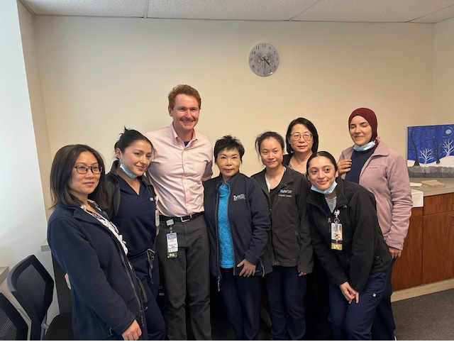 Saying "au-revoir, for now" to one of our very special Physician Assistants, Zach Russo.  Zach has been with us for 2 years and was a dear friend to all of us.  

Good luck! We will miss you Zach!