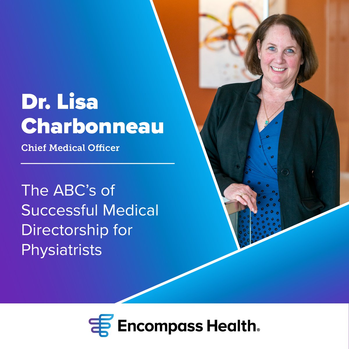 Our chief medical officer, Dr. Elissa Charbonneau, will be speaking at @AMPRA's upcoming Fall Educational Conference &amp; Expo in Miami on Oct. 29, discussing The ABC's of Successful Medical Directorship for Physiatrists: ehc.rehab/3Nqqd99