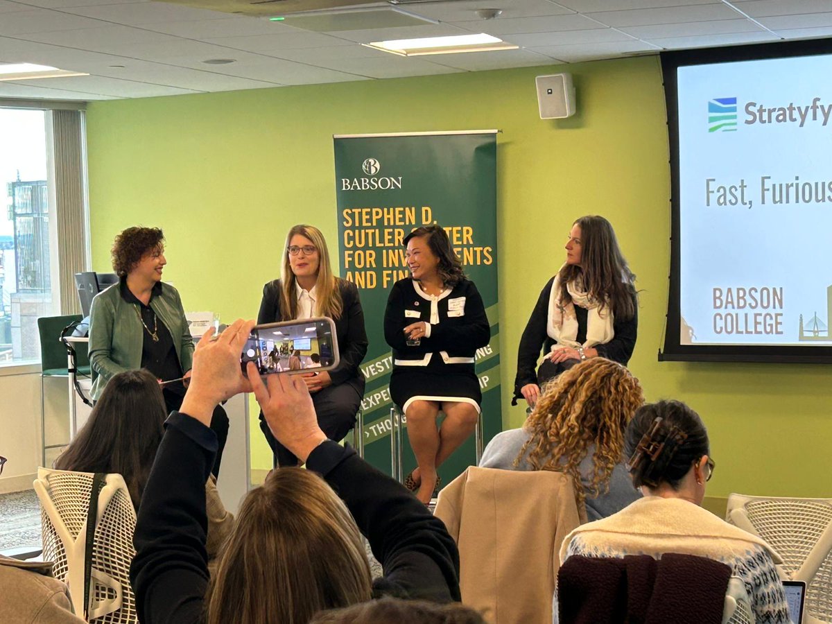 The "Fast, Furious &amp; Fair – AI in Lending" panel hosted by
<a href="/StratyfyInc/">Stratyfy</a> at <a href="/babson/">Babson College</a> in Boston. #BostonFintechWeek