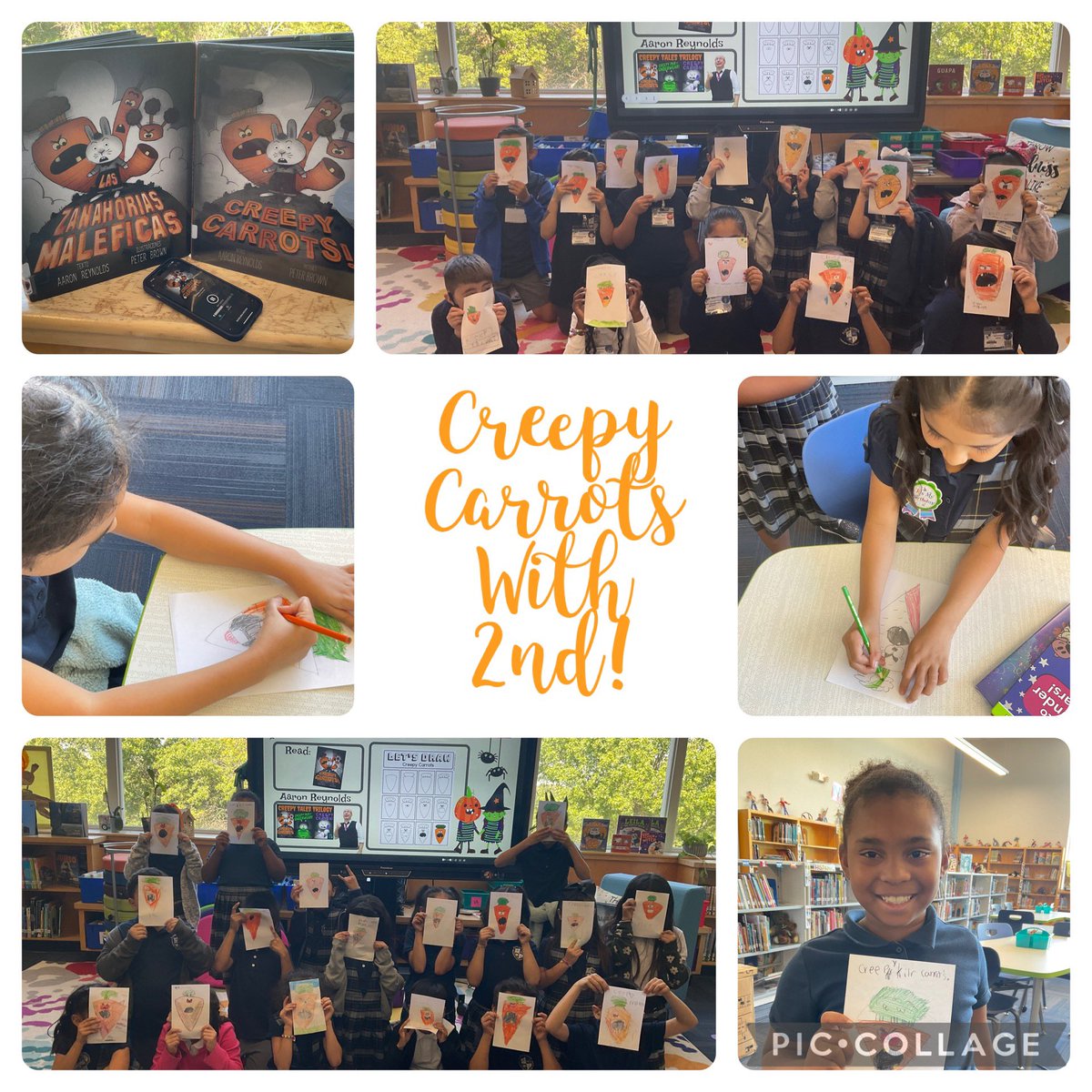 Mrs. Vargas (@kahn_library) on Twitter photo Author study with 2nd grade! We started by reading Creepy Carrots 🥕 and drawing our own creepy carrots. “Can’t wait until next week!” One student yelled as he left the library! 🧡 Thanks to <a href="/DISD_Libraries/">Dallas ISD Libraries</a> for <a href="/Novel_Effect/">Novel Effect 📚🎶</a> which made our read aloud 100X better! Author study with 2nd grade! We started by reading Creepy Carrots 🥕 and drawing our own creepy carrots. “Can’t wait until next week!” One student yelled as he left the library! 🧡 Thanks to <a href="/DISD_Libraries/">Dallas ISD Libraries</a> for <a href="/Novel_Effect/">Novel Effect 📚🎶</a> which made our read aloud 100X better!